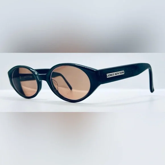 Vintage Jones New York JNS208 Blue Gray Oval Sunglasses Frames Only - Picture 2 of 8